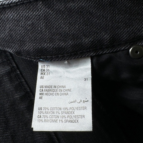 NWOT And Now This Jeans High Waist Wide-Leg Rip Crop Black Wash Size 31 Vintage - Picture 3 of 16